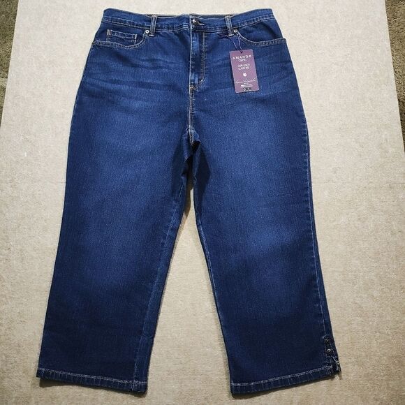 Gloria Vanderbilt Pants - Gloria Vanderbilt Slimming Effect Capri Denim Blue Jean Pants #7